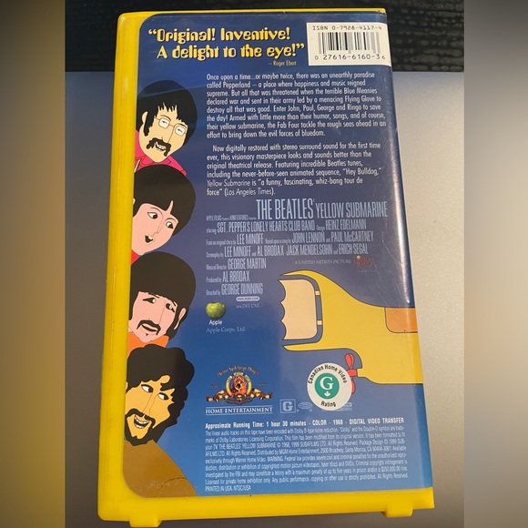 Yellow Submarine VHS - Picture 2 of 3